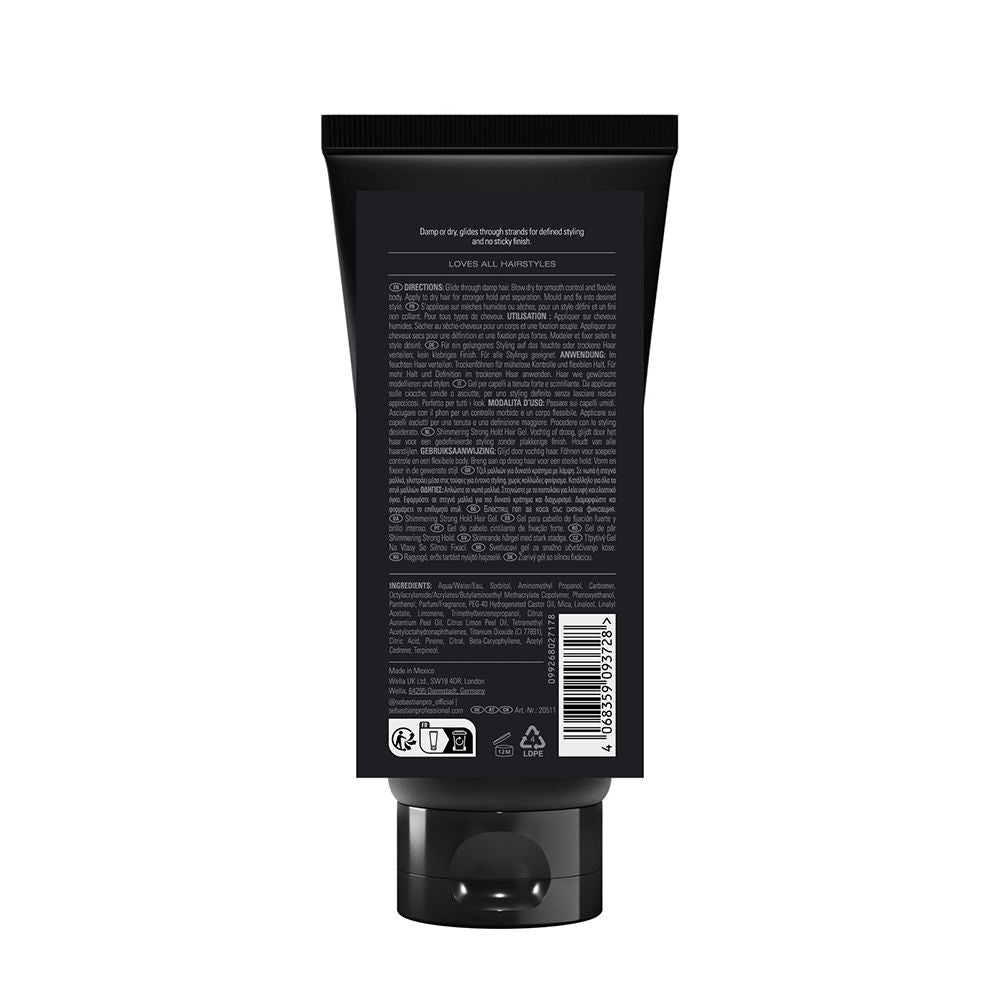 Sebastian Professionals Gel forte gel de fixação forte esculpe e modela o cabelo 200 ml