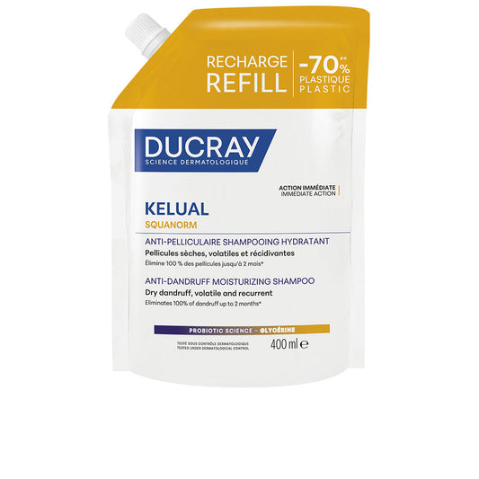 Ducray Kelual Squanorm Champô Hidratante Anticaspa Caspa Seca Recarga 400ml