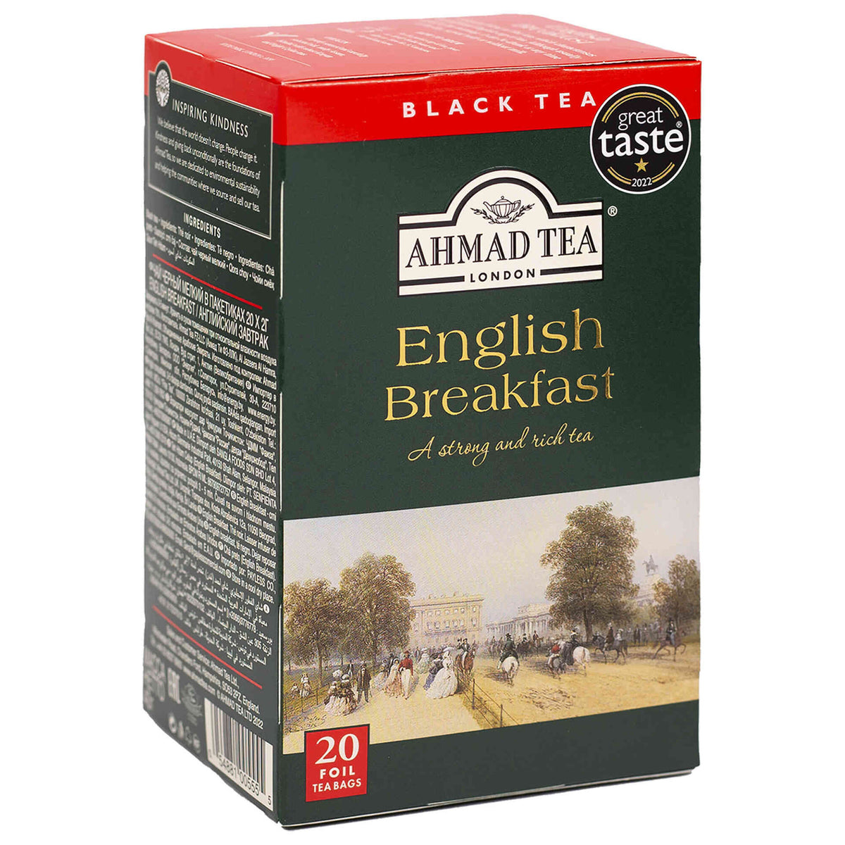 Ahmad English Breakfast Chá Preto Saquetas 20 un
