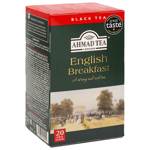 Ahmad English Breakfast Chá Preto Saquetas 20 un