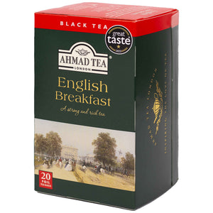 Ahmad English Breakfast Chá Preto Saquetas 20 un