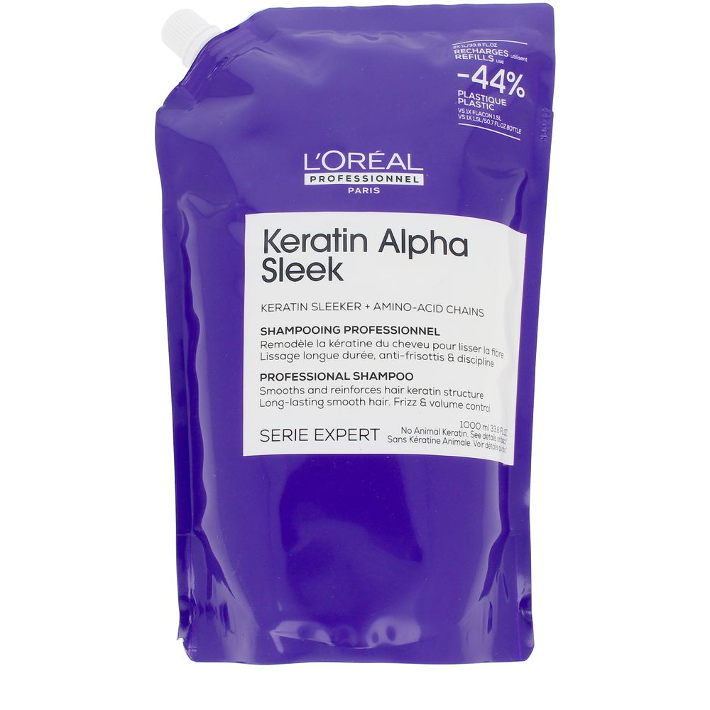 L'Oréal Professionnel Paris Shampoo keratin alpha sleek recarga 1000 ml