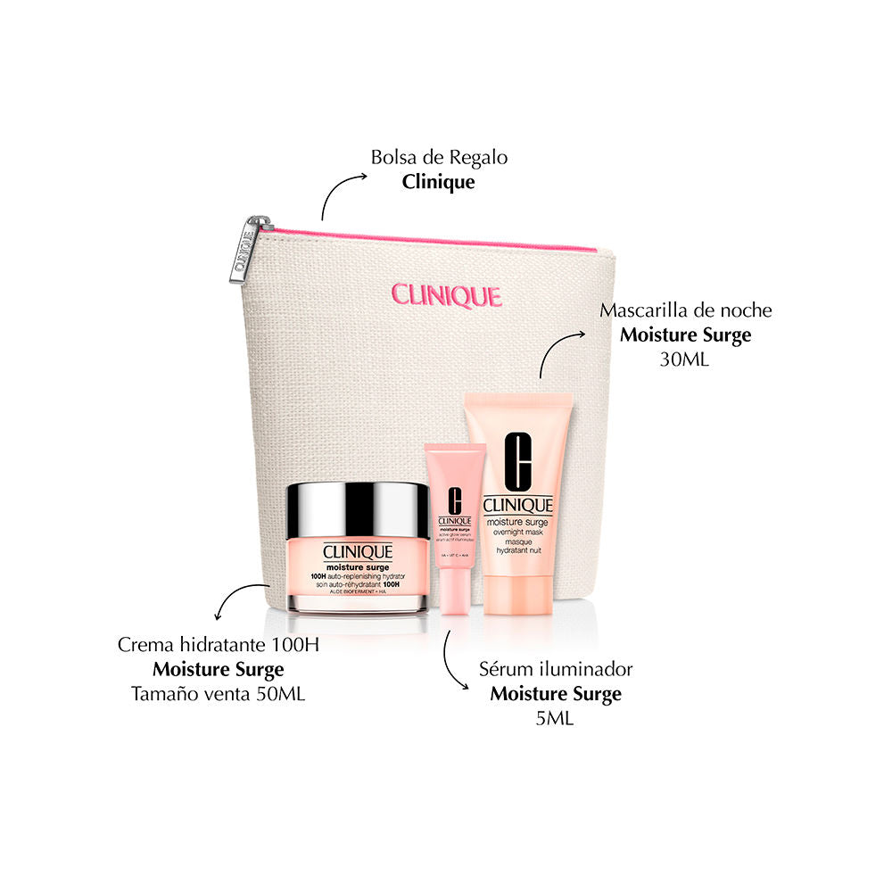 Clinique ESTOJO MOISTURE SURGE 100H com 4 peças