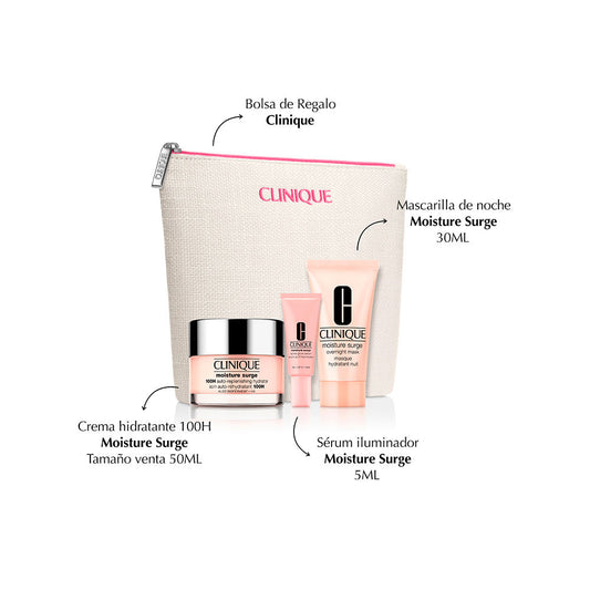 Clinique ESTOJO MOISTURE SURGE 100H com 4 peças