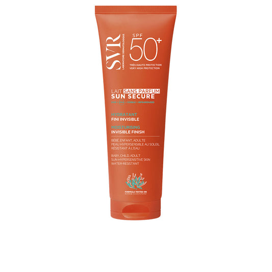 SVR Sun Secure Lait Leite Hidratante Acabamento Invisível Sem Perfume SPF50+ Protetor Solar 250ml