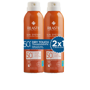 Rilastil Sistema Solar SPF50+ Spray Transparente Toque Seco - Pacote com 2 X 200ml
