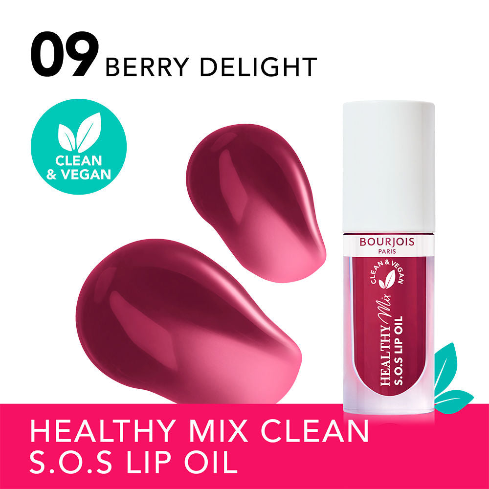 Bourjois Óleo labial mistura saudável sos nº 09 - delícia de frutas vermelhas 4,5 ml