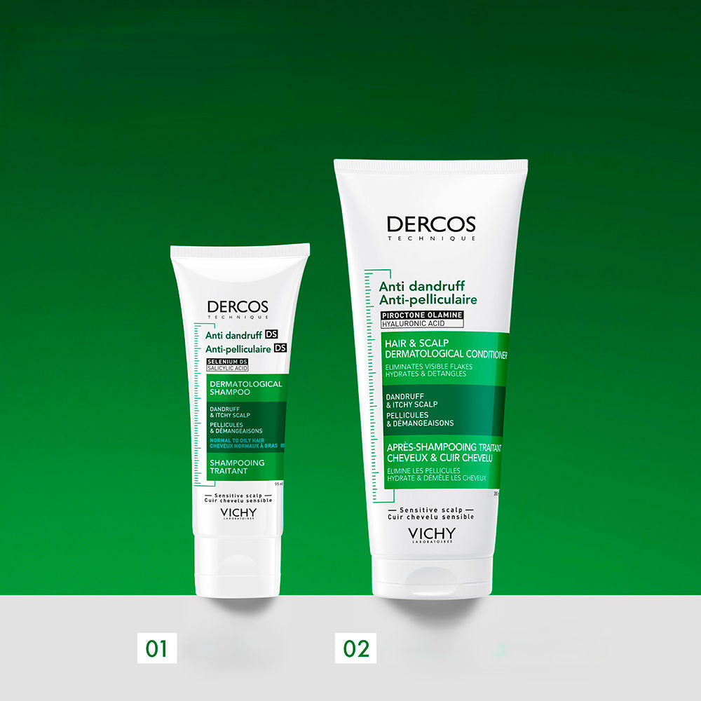 Vichy Shampoo anticaspa dercos para cabelos oleosos 95 ml