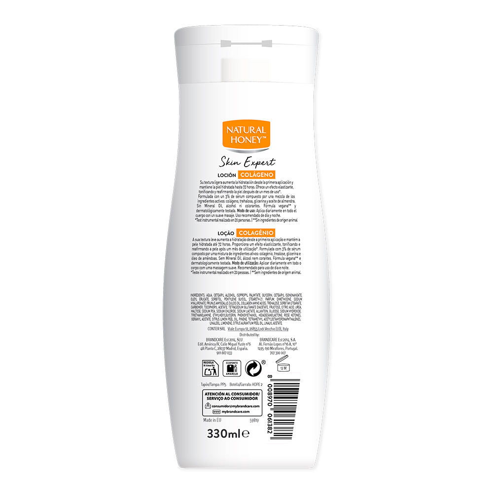 Natural Honey Loção de colágeno skin expert 330 ml