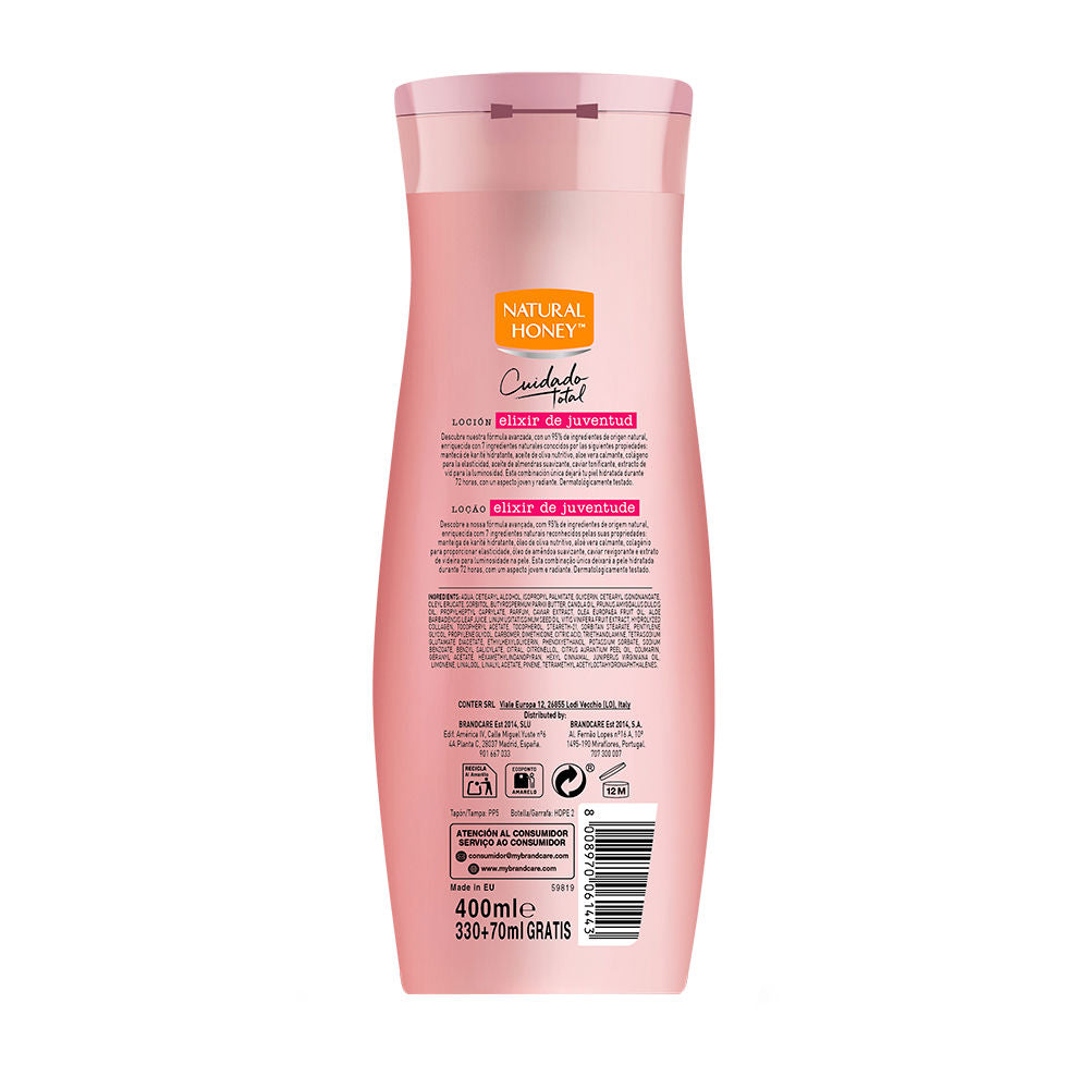 Natural Honey Loção total care elixir da juventude 400 ml