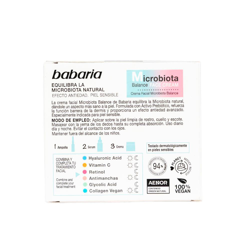 Babaria Creme facial microbiota balance 50 ml
