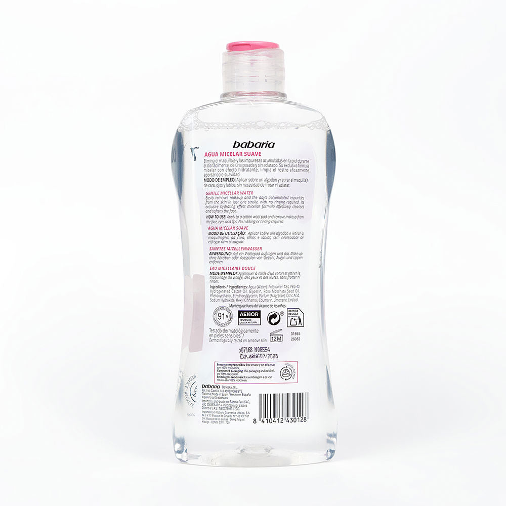 Babaria Rosa mosqueta agua micelar desmaquillante 400 ml