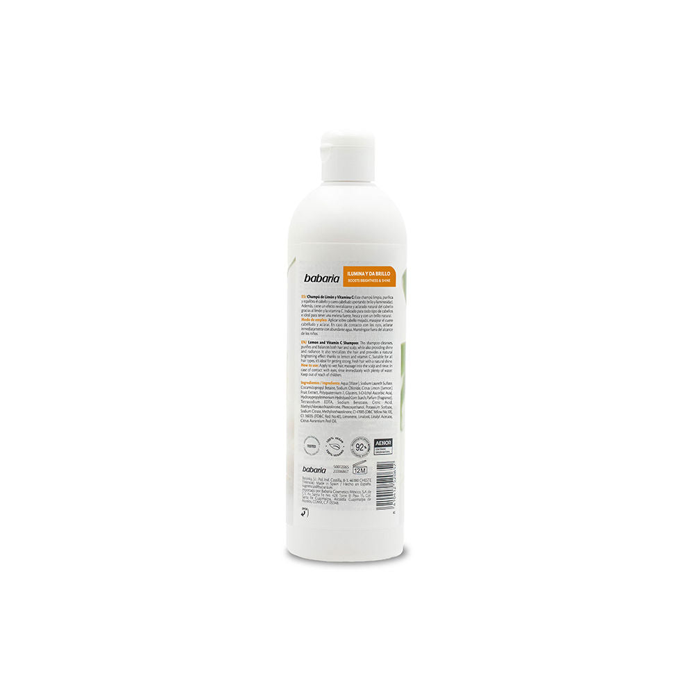 Babaria Lemon & vitamin c champú iluminador y brillo 380 ml
