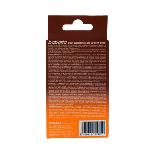 Babaria Protetor solar facial glow effect fps 50+ 20 ml