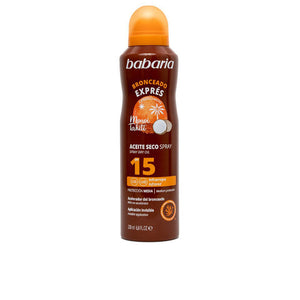Babaria Bronceado exprés aceite seco spray spf15 200 ml
