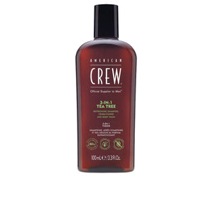 American Crew Shampoo, condicionador e sabonete líquido 3 em 1 com óleo de melaleuca (100 ml)