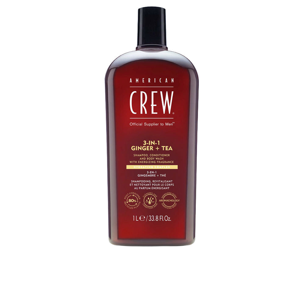 American Crew Shampoo 3 em 1 gengibre + chá 1000 ml