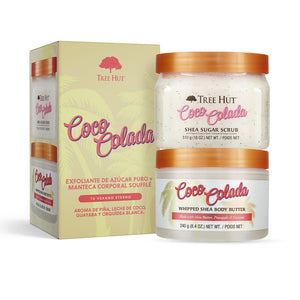 Tree Hut Exfoliante + manteca corporal coco colada estuche 2 pz