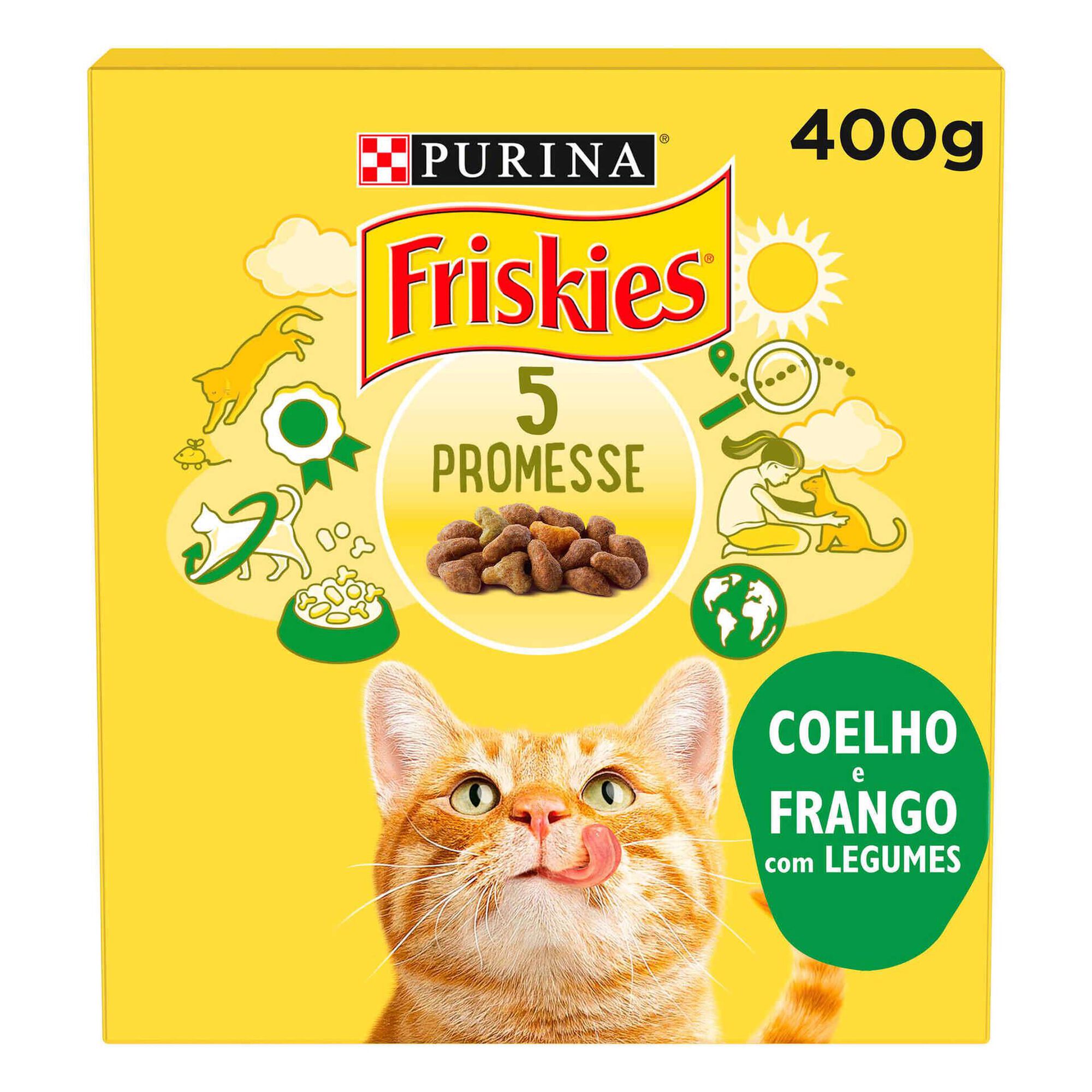 Ração Purina Friskies para Gato Adulto, Coelho, Frango e Legumes 4 kg