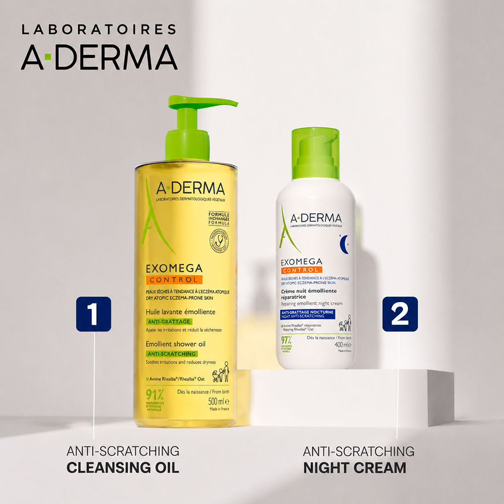 A-Derma Exomega Control Creme Emoliente Reparador de Noite 400ml