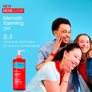 Dexeryl Dexeclear gel de limpeza antiacne, embalagem com 2 x 400 ml