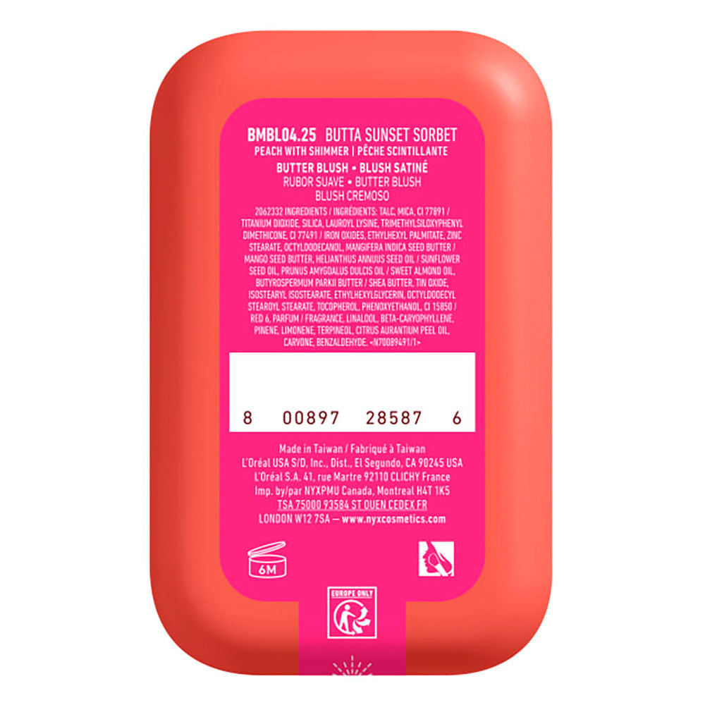 Nyx Professional Make Up Buttermelt blush #butta sunset sorbe 5 gr