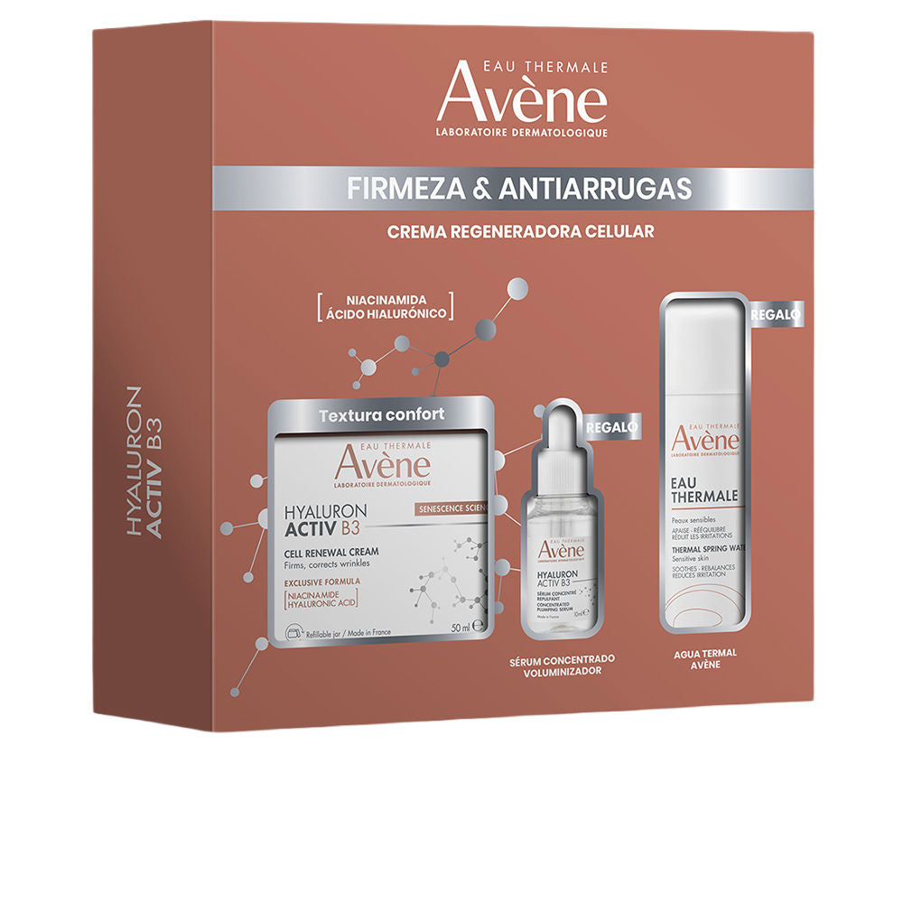Avène Kit com 3 peças: creme hialurônico ativador b3 + água termal + sérum hab3