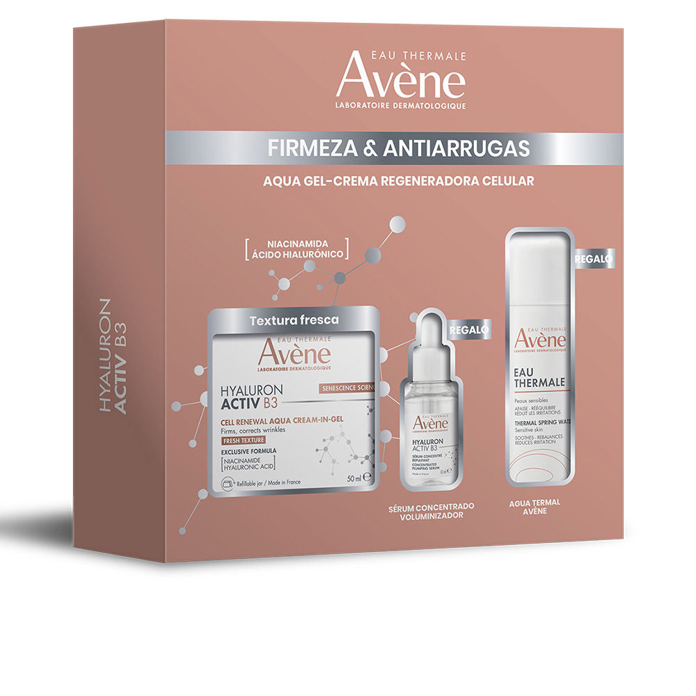 Avène Kit com 3 peças: gel-creme hialurônico ativador b3 + água termal + sérum hab3