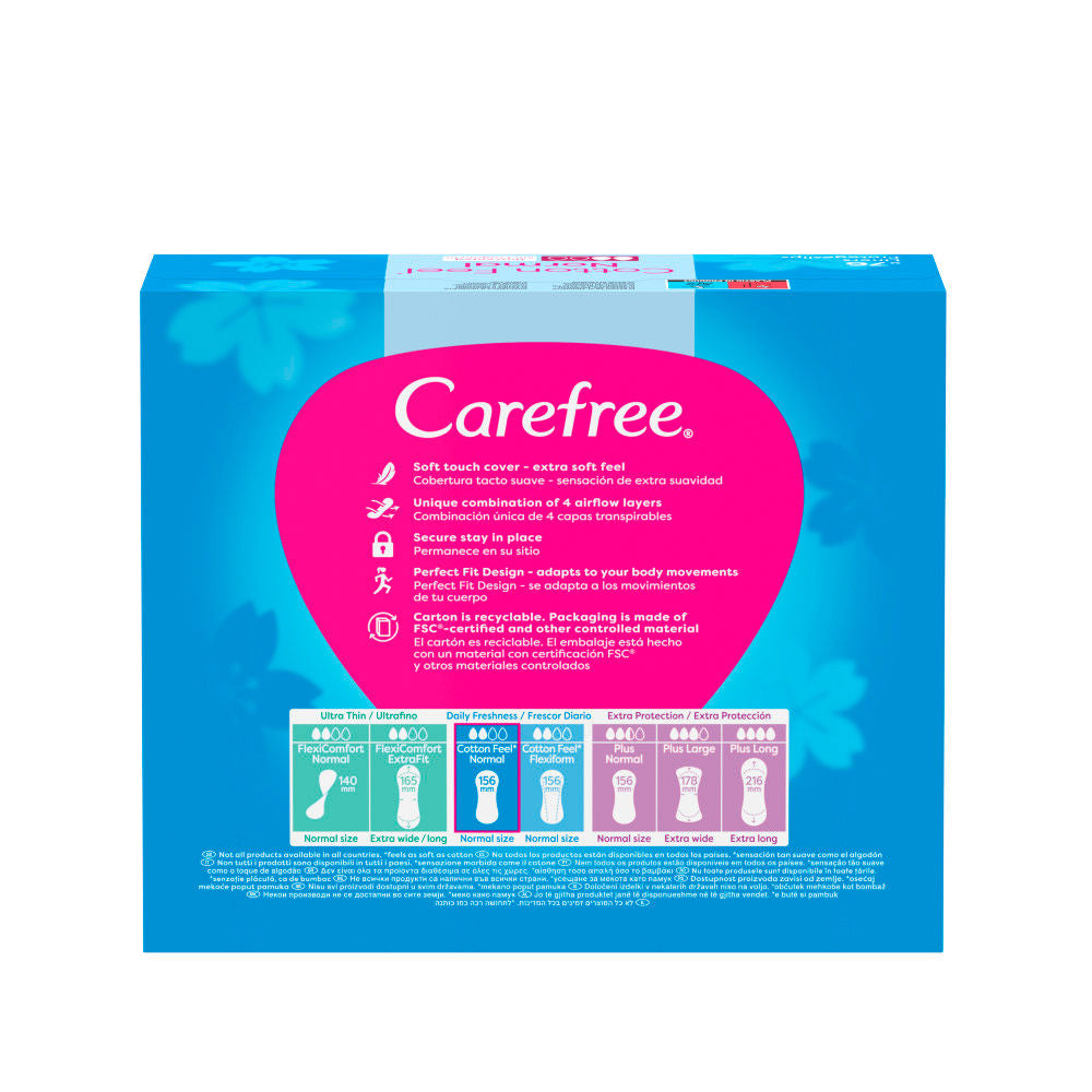 Carefree Protetor sem fragrância carefree cotton 76 u
