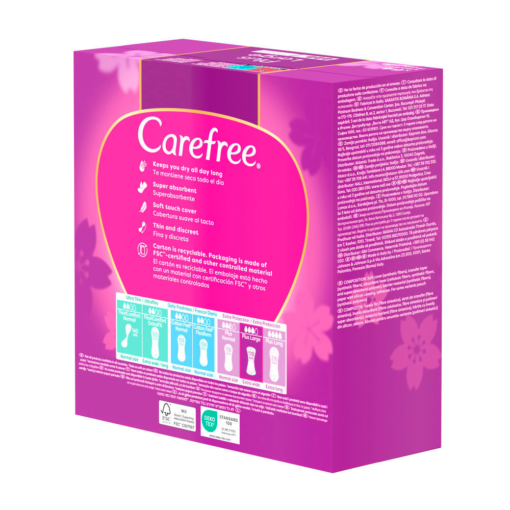 Carefree Protetor carefree maxi fresco 64 u