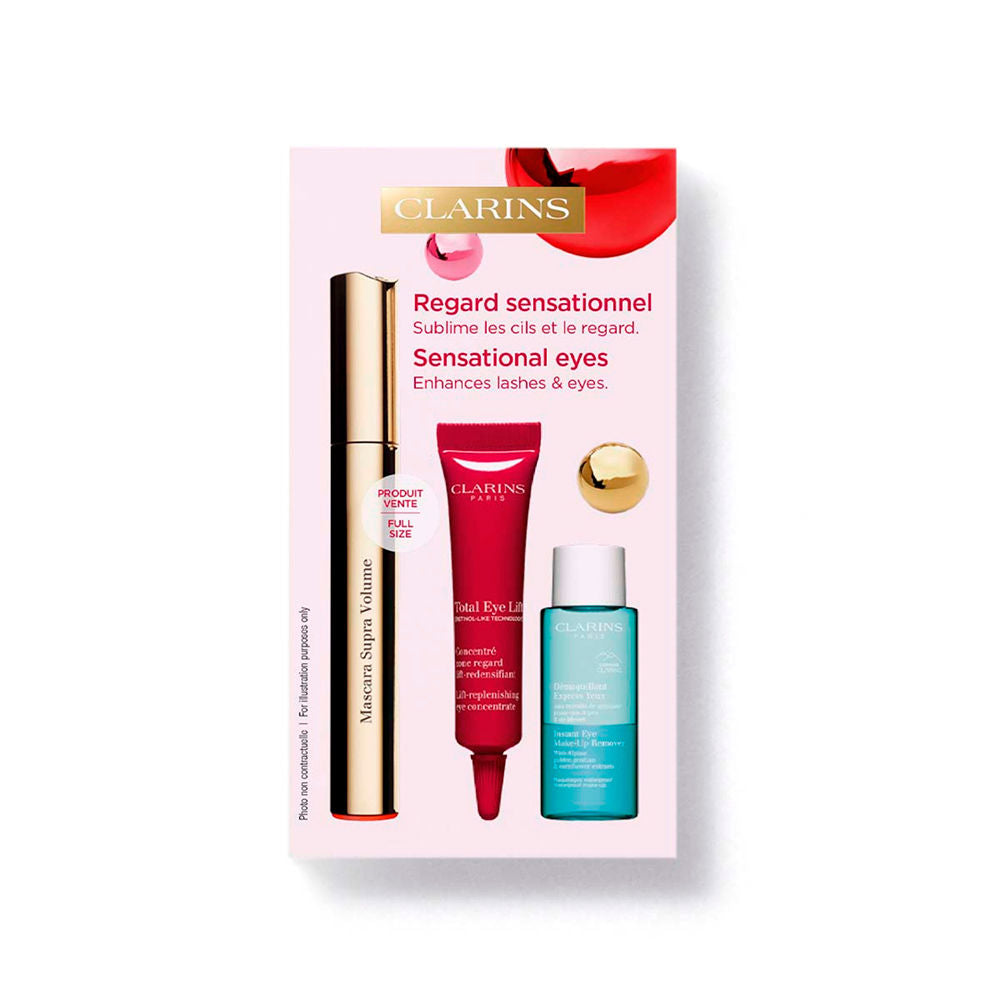 Clarins Conjunto de máscara de pestanas supra volume com 3 peças