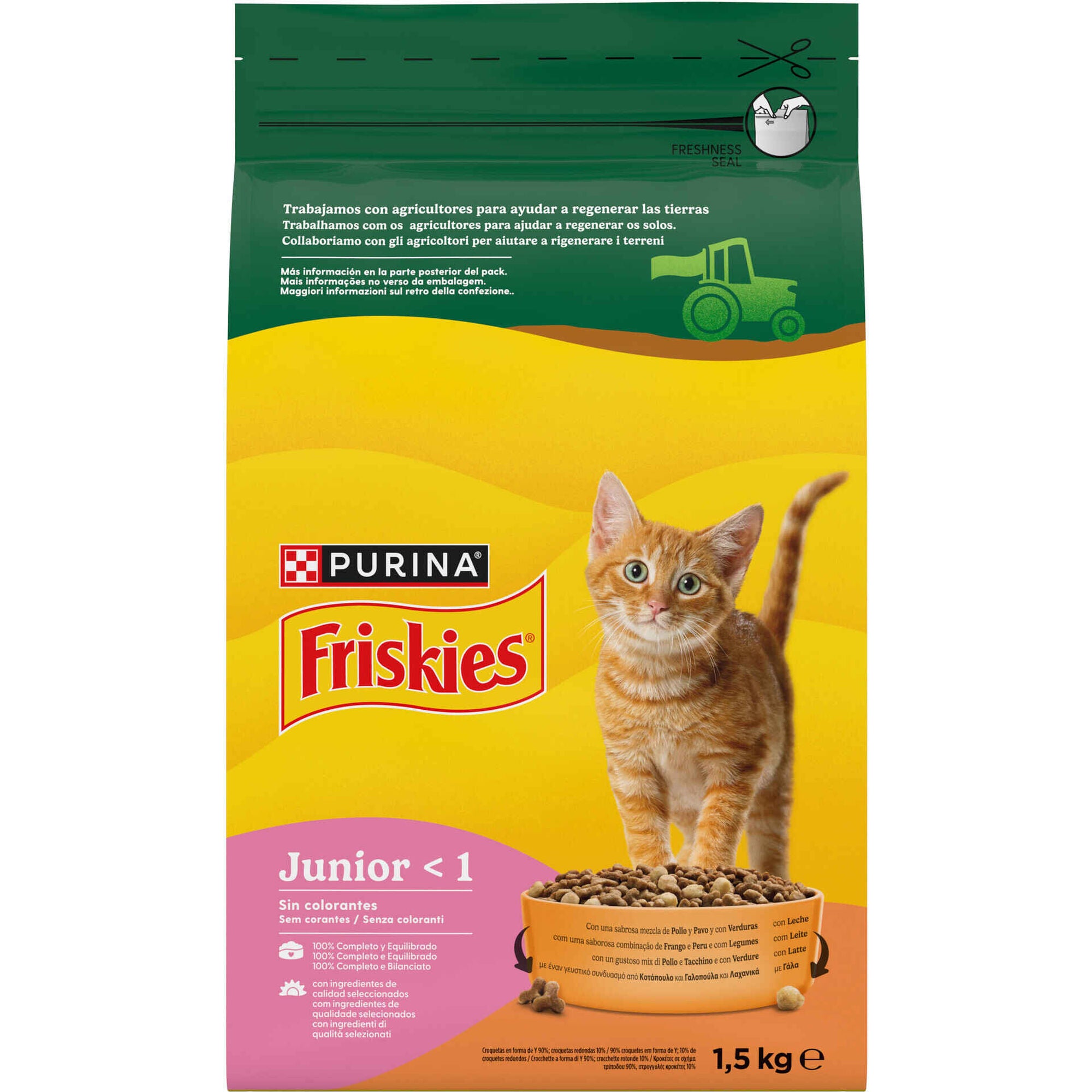 Ração Seca Purina Friskies Júnior Frango e Peru 1,5 kg