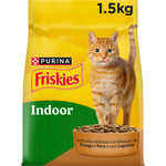 Purina Friskies Ração para Gato Adulto de Interior Frango, Peru e Legumes 1,5 kg
