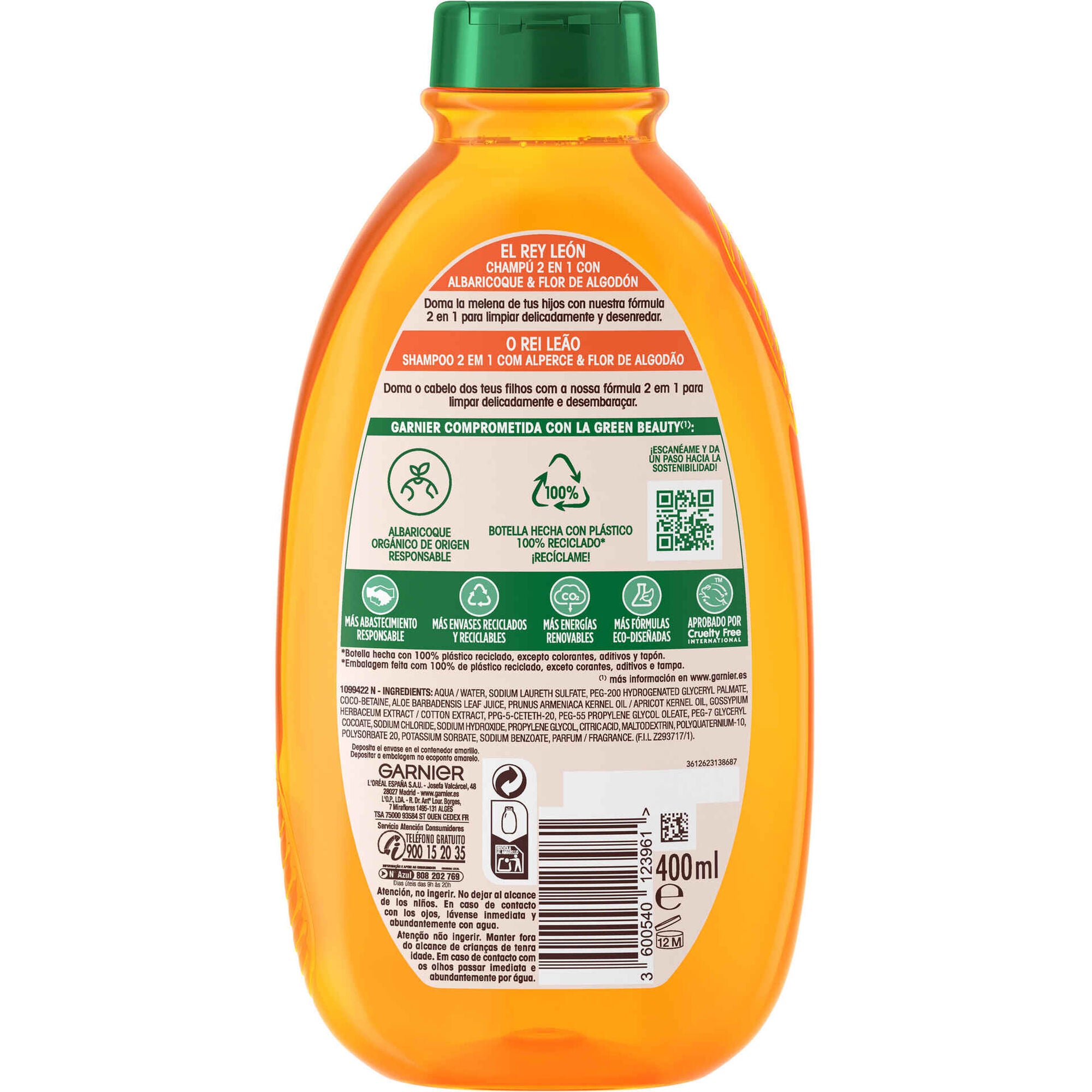 Garnier Ultra Suave Champô Alperce Criança 400 ml