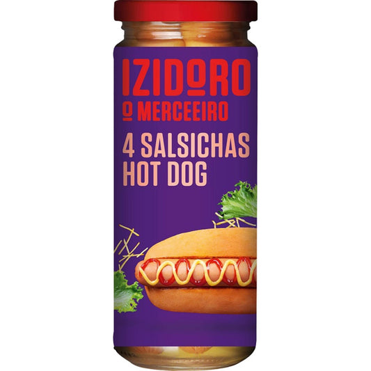 Izidoro Salsichas Hot Dog 4 un Frasco 250 gr