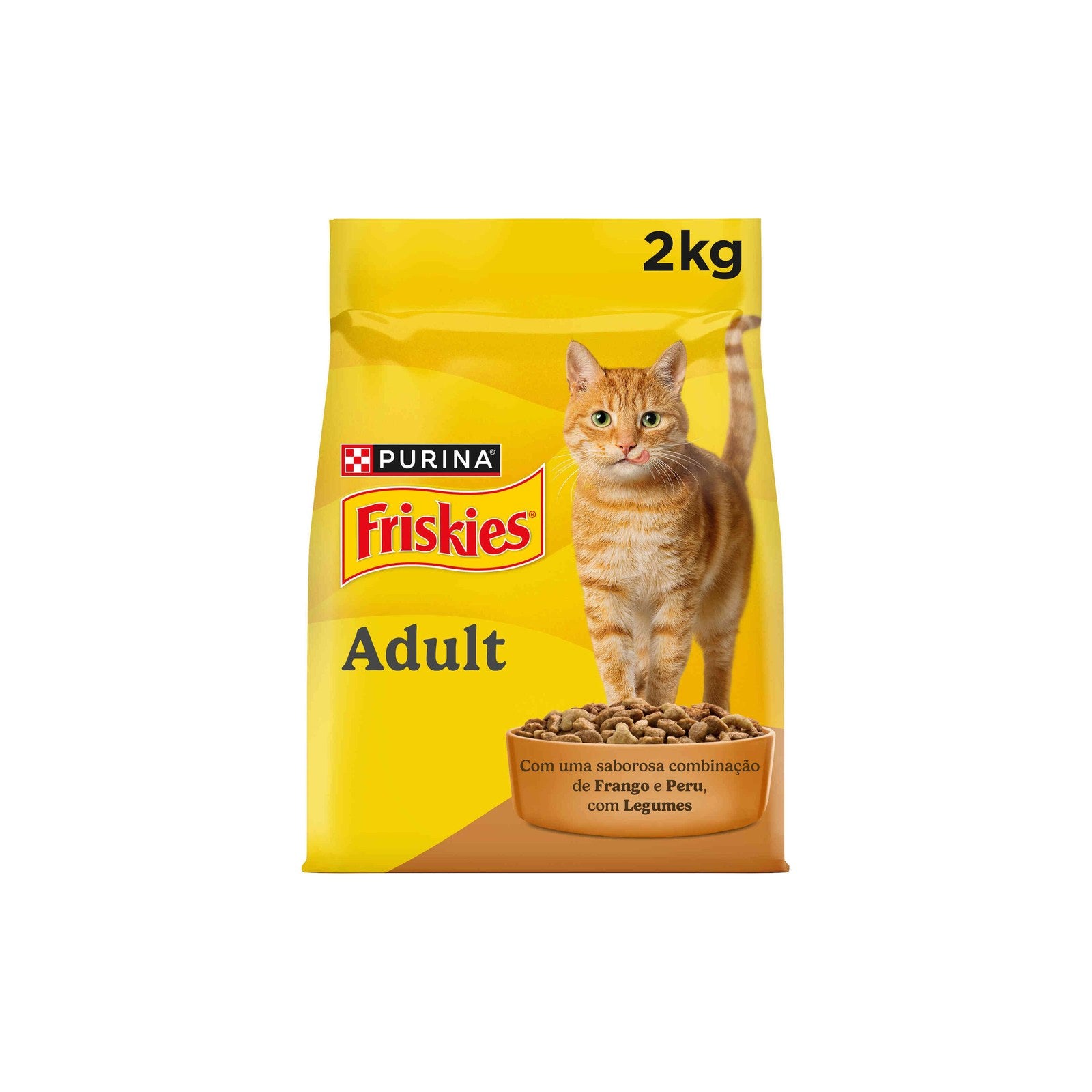 Ração Seca Friskies para Gato Adulto Frango, Peru e Legumes 2 kg