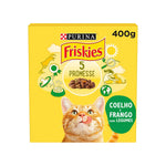 Ração Purina Friskies para Gato Adulto com Coelho, Frango e Legumes 400 g