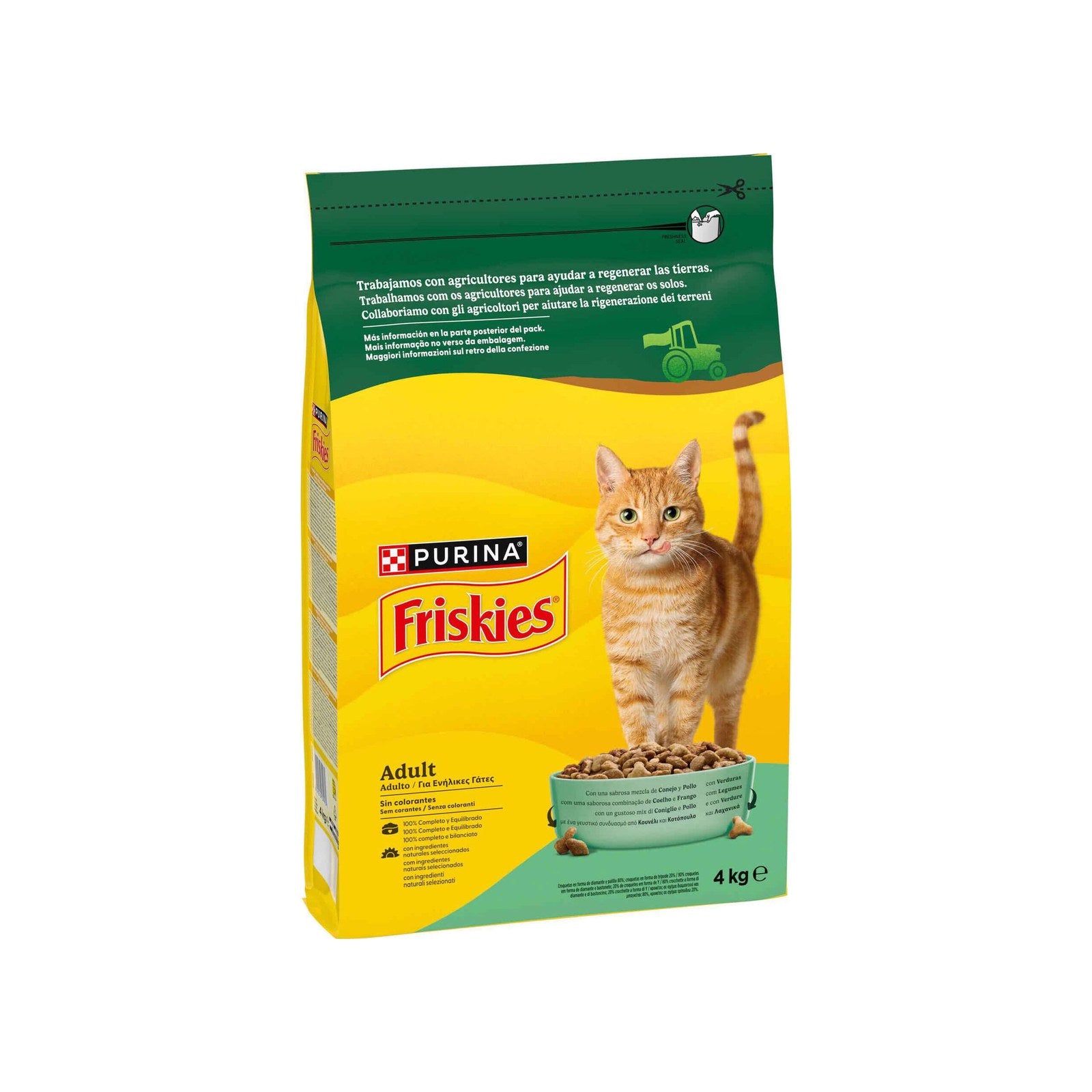 Ração Purina Friskies para Gato Adulto com Coelho, Frango e Legumes 400 g