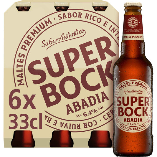 Super Bock Cerveja Abadia Garrafa TP 0,33 L - Pack 6 x 0,33 L