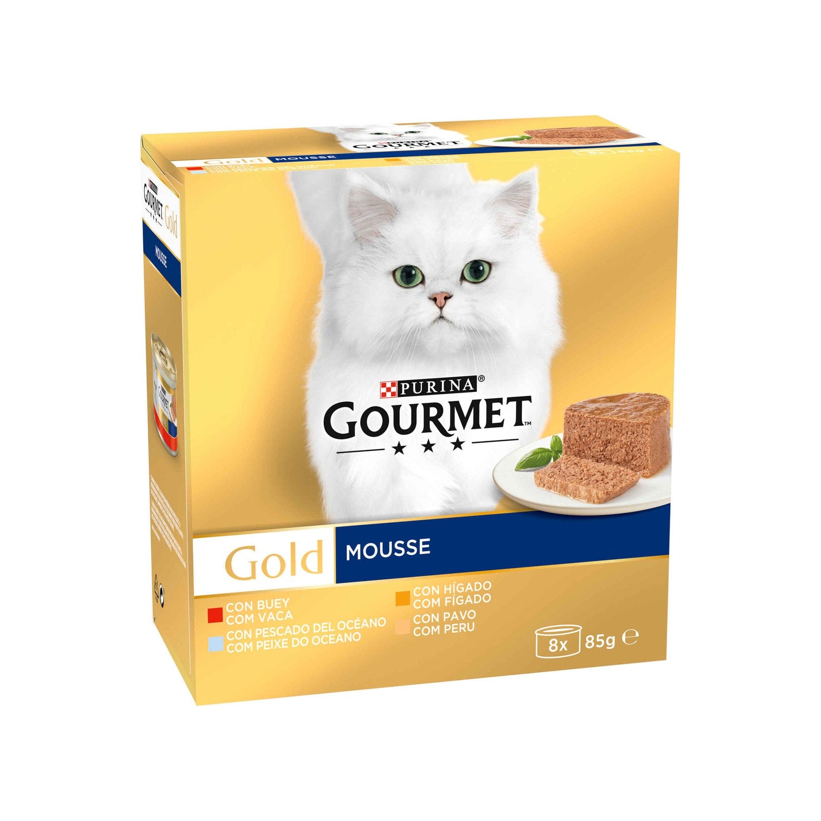 Purina Gourmet Gold Seleção de Mousses para Gato Adulto 8x85 g
