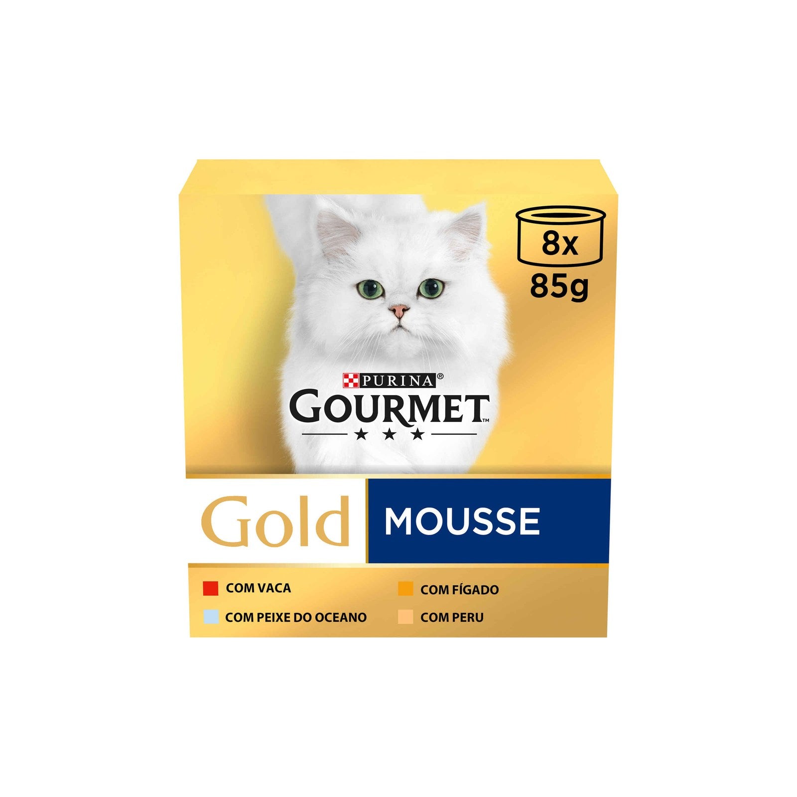 Purina Gourmet Gold Seleção de Mousses para Gato Adulto 8x85 g