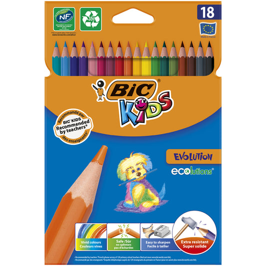Bic Lápis de Cor Kids Evolution 18 un