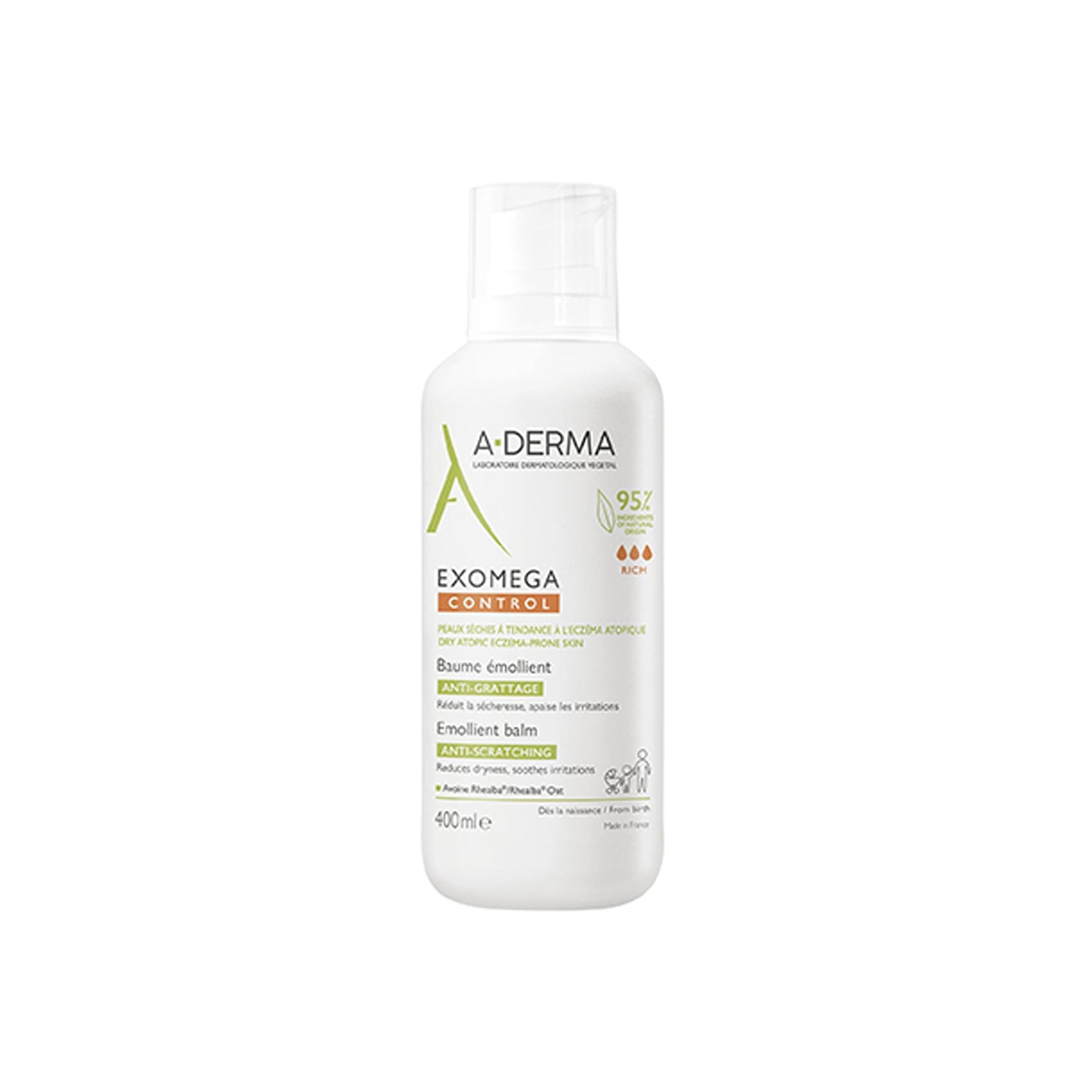 A-Derma Exomega Control Emollient Bálsamo 400ml (13.53fl oz)