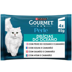 Purina Gourmet Perle Delícias do Oceano para Gato Adulto 4x85 g