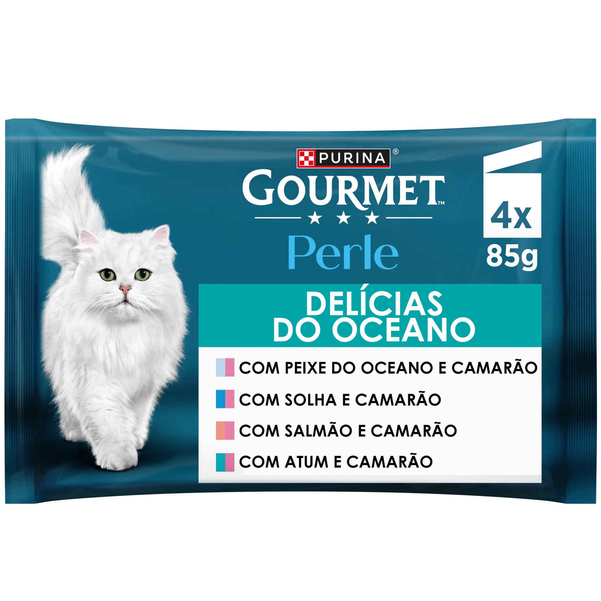 Purina Gourmet Perle Delícias do Oceano para Gato Adulto 4x85 g