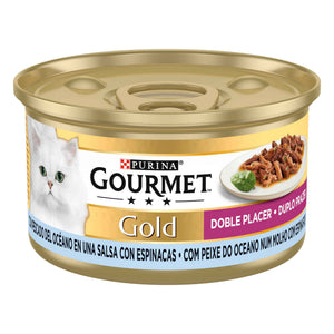 Comida Húmida Purina Gourmet Gold Duplo Prazer Peixe e Espinafres 85 g