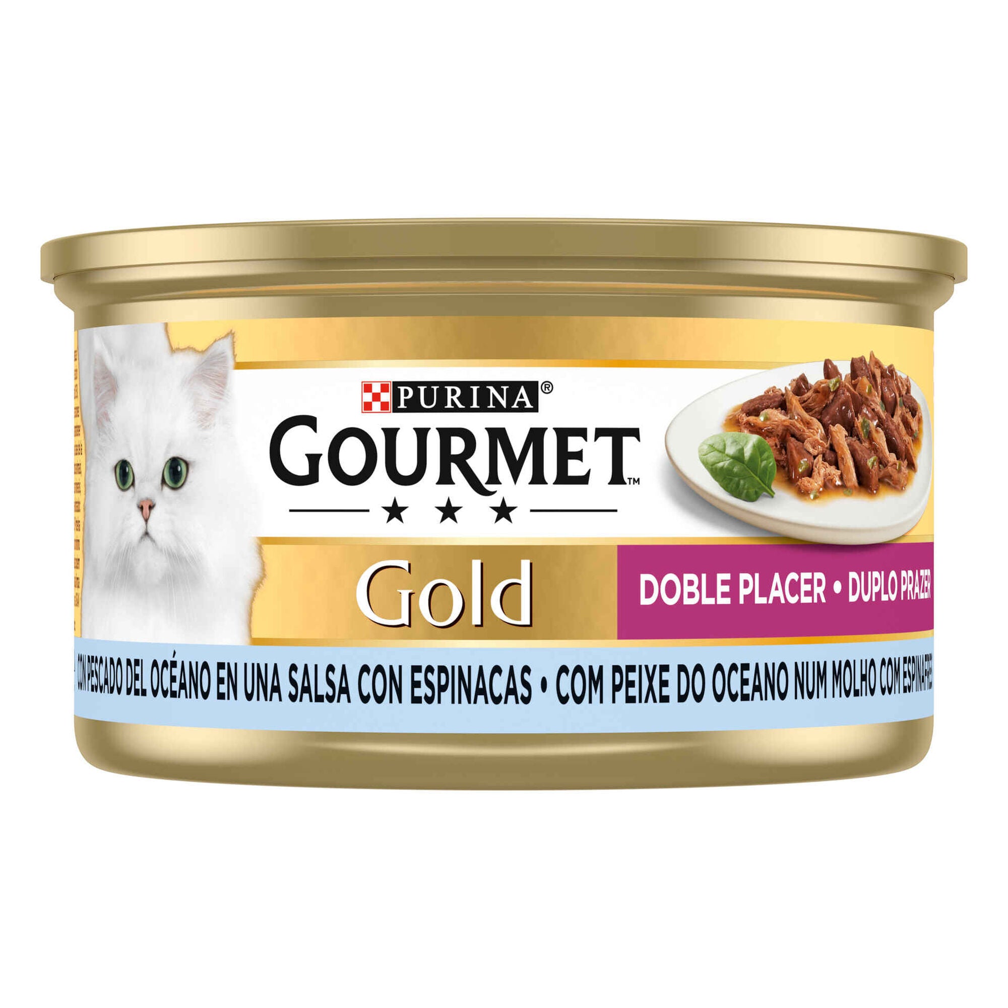Comida Húmida Purina Gourmet Gold Duplo Prazer Peixe e Espinafres 85 g