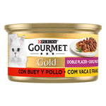 Purina Gourmet Gold Duplo Prazer Gato Vaca e Frango 85 g