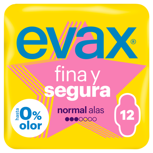 Evax Fina & Segura Pensos Higiénicos Normal com Abas 12 un