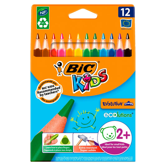 Bic Lápis de Cor Kids Triangle Evolution 12 un